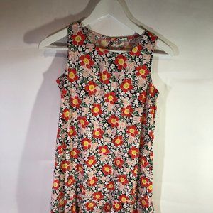 J.Crew Girls Sleeveless Floral Dress Ruffle Hem 12